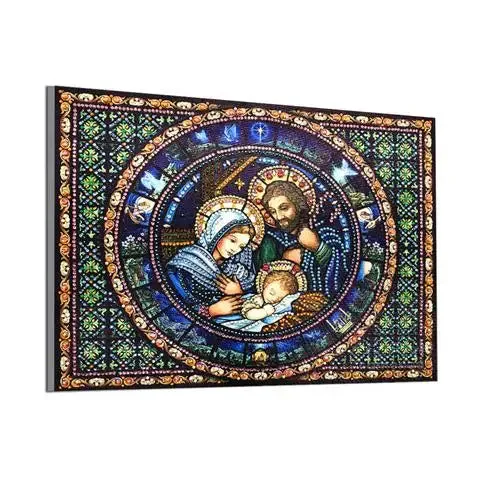 5D Diamond Paiting DIY Jesus Cross Wall Decor Religious Figures Church Utensils Rhinestone Catholic Mary Statue Ortho