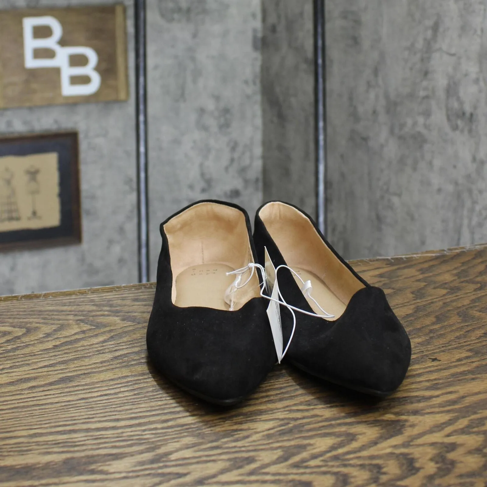 A New Day Corinna Wide Width Ballet Flats with Memory Foam Insole Black 9.5W