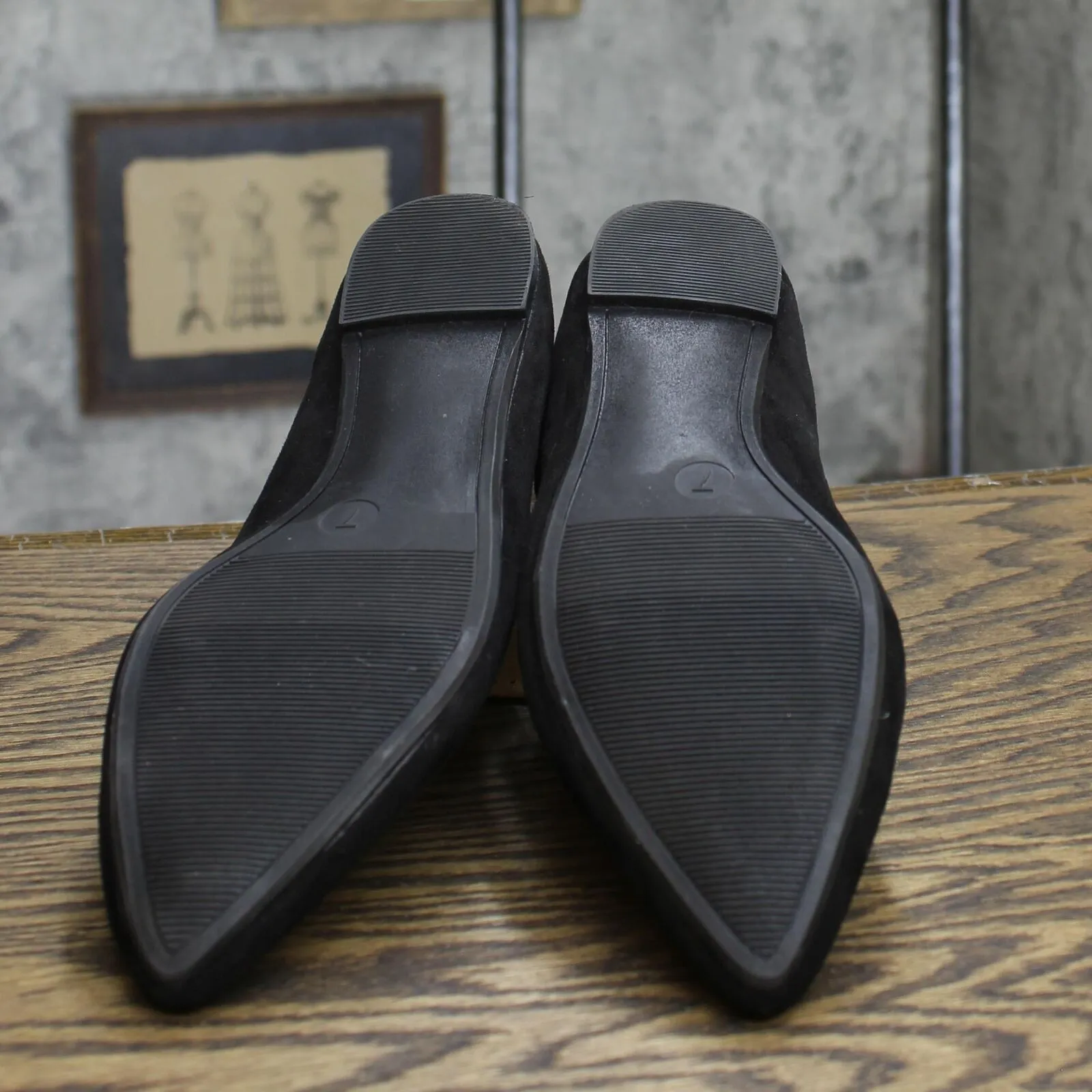A New Day Women's Corinna Pointed Toe Ballet Flats Black 7