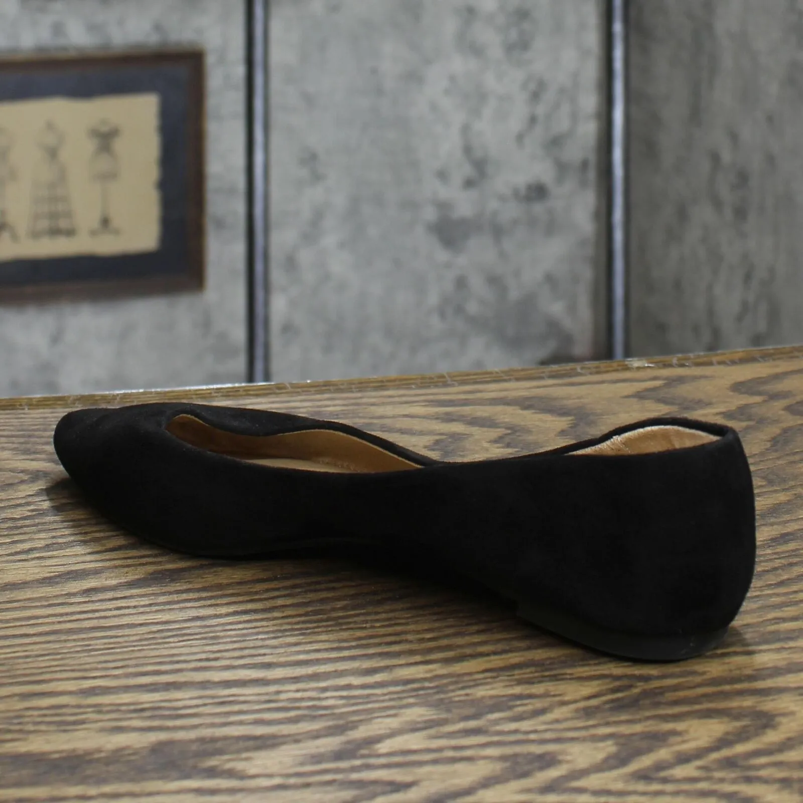 A New Day Women's Corinna Pointed Toe Ballet Flats Black 7