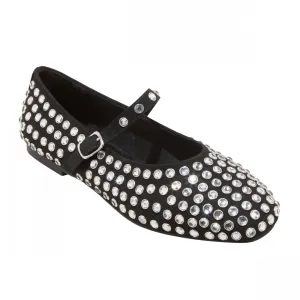 A New Day Womens Issa Rhinestone Mary Jane Ballet Flats 90870756 Black 9M