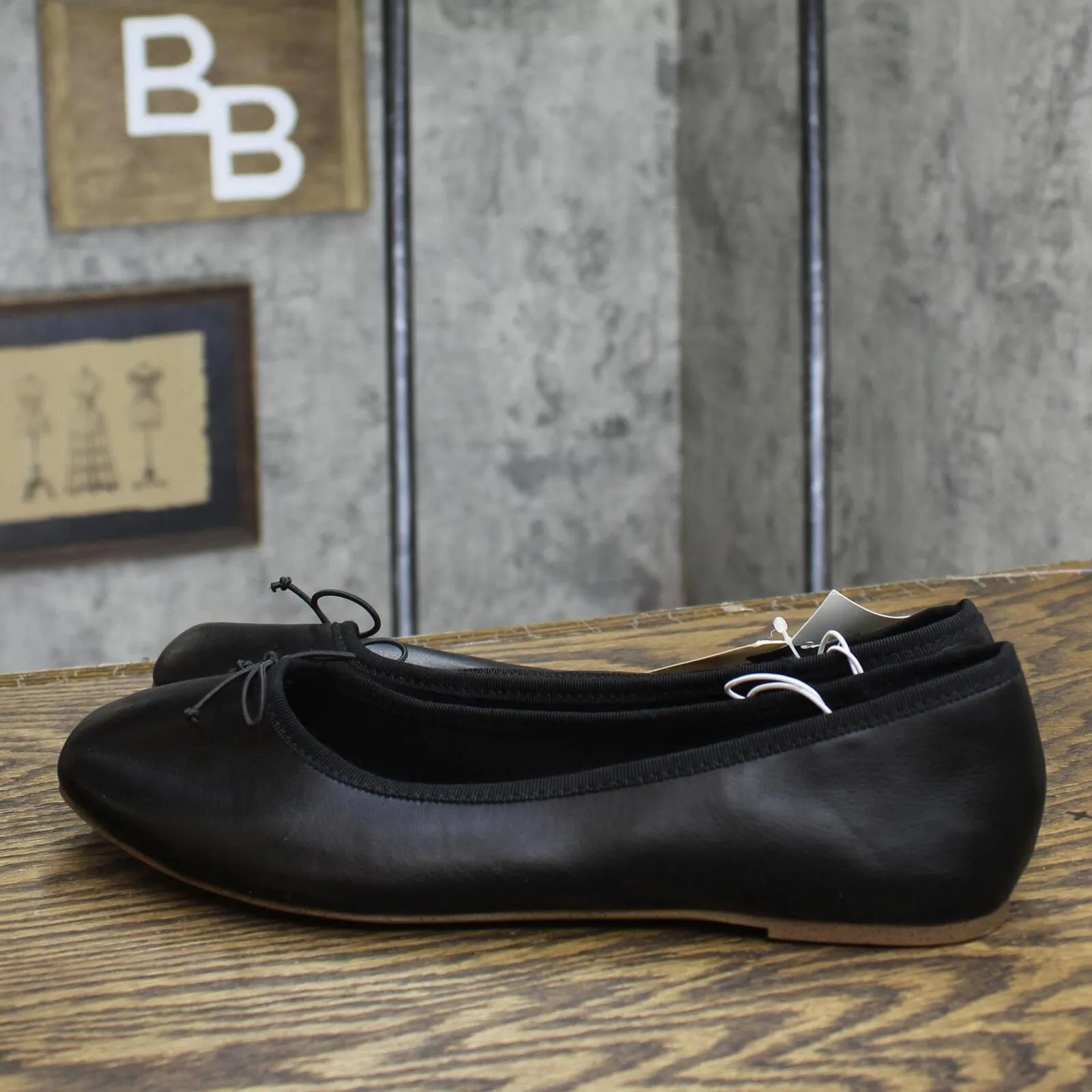 A New Day Women's Jackie Ballet Flats with Memory Foam Insole 85211195 Black 9M