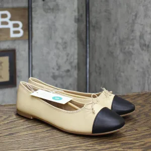 A New Day Women's Janie Ballet Flats with Memory Foam Insole Beige Brown 8M