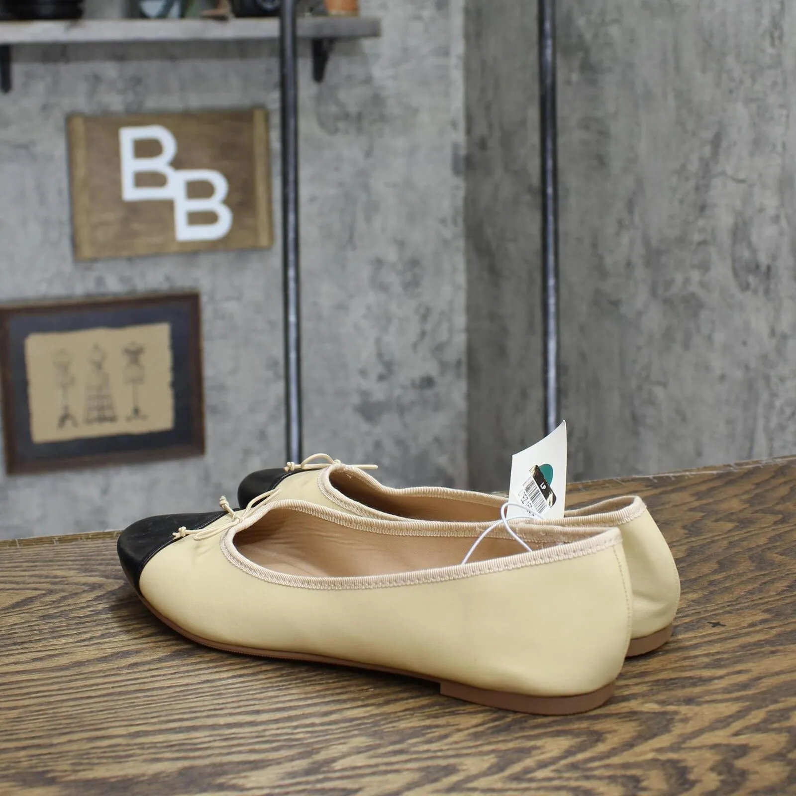 A New Day Women's Janie Ballet Flats with Memory Foam Insole Beige Brown 9M