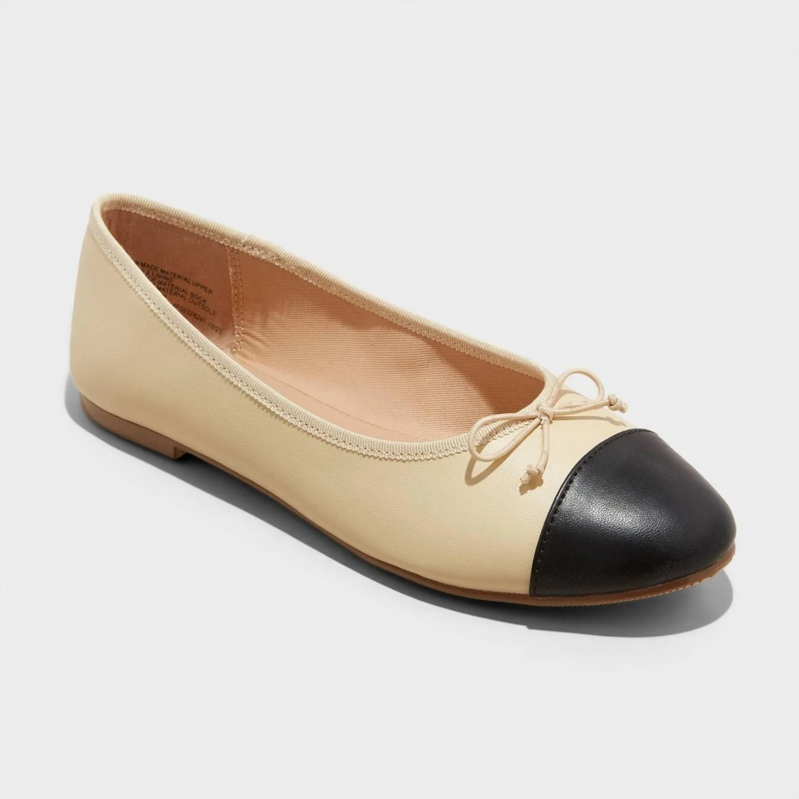 A New Day Women's Janie Ballet Flats with Memory Foam Insole Beige Brown 9M