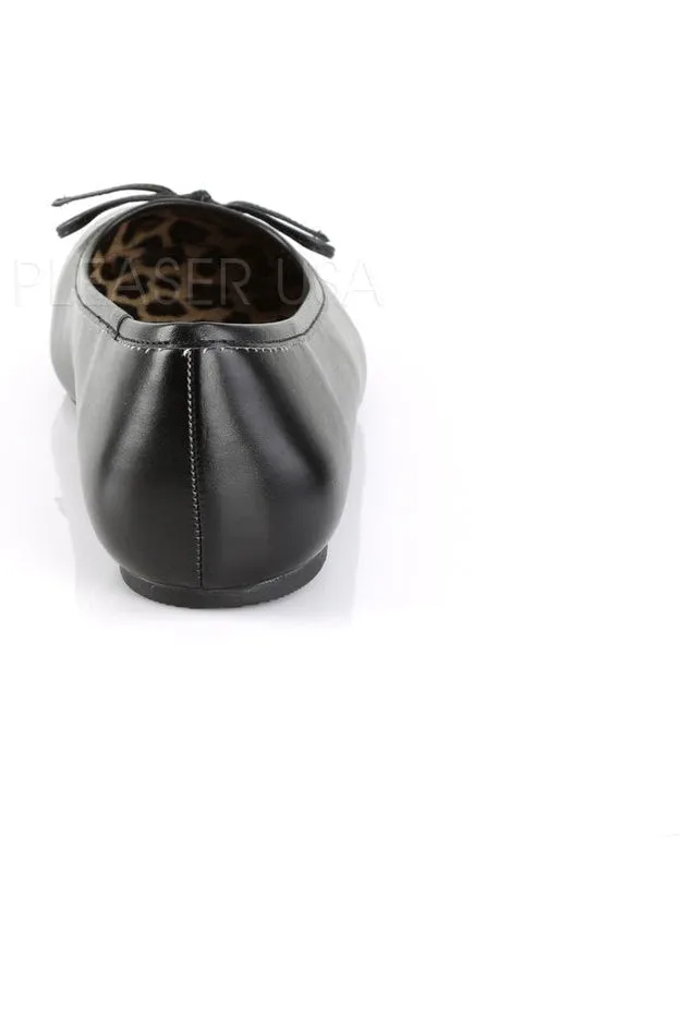 ANNA-01 Flat | Black Faux Leather