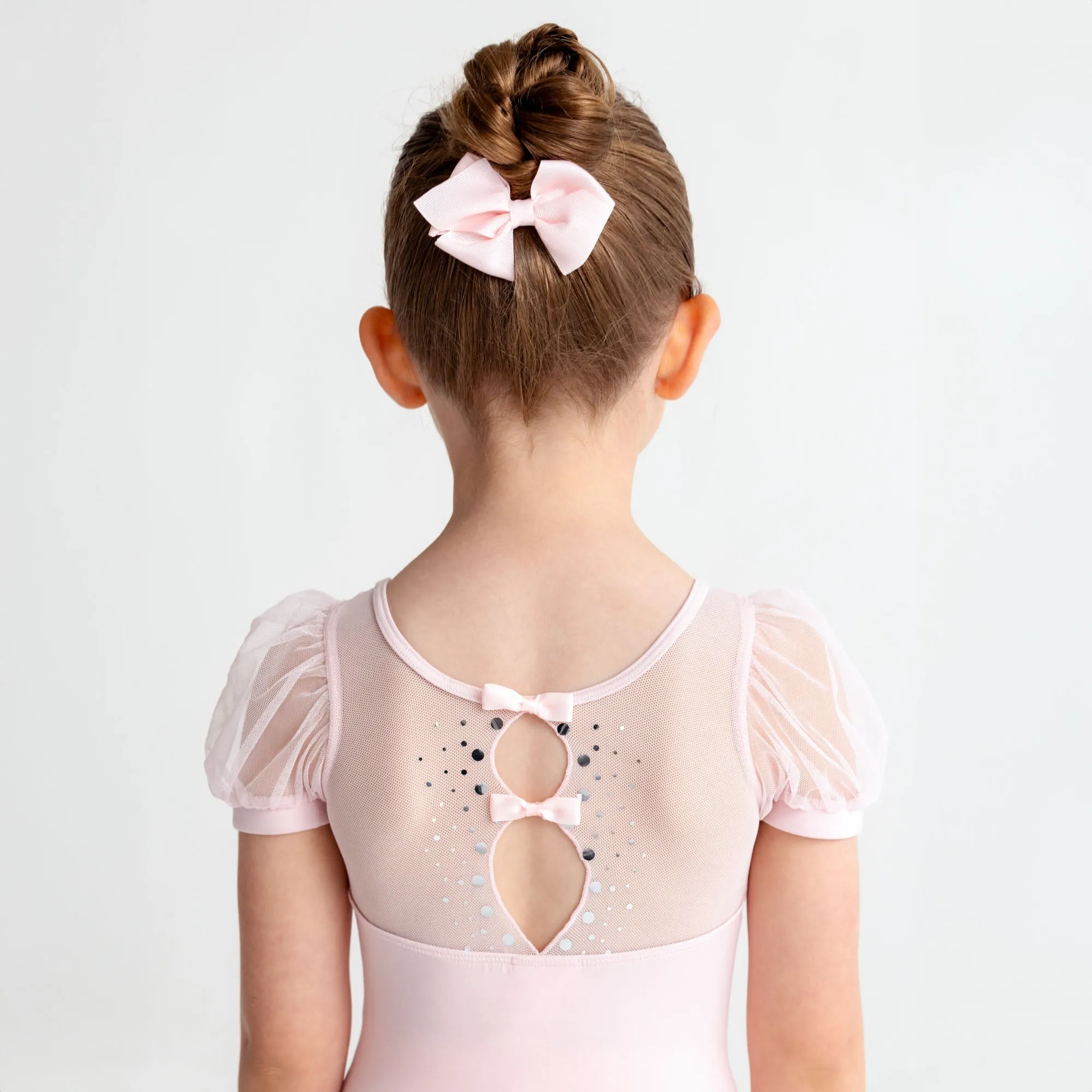 Audrey: Puff Sleeve Leotard with Sequin Collar