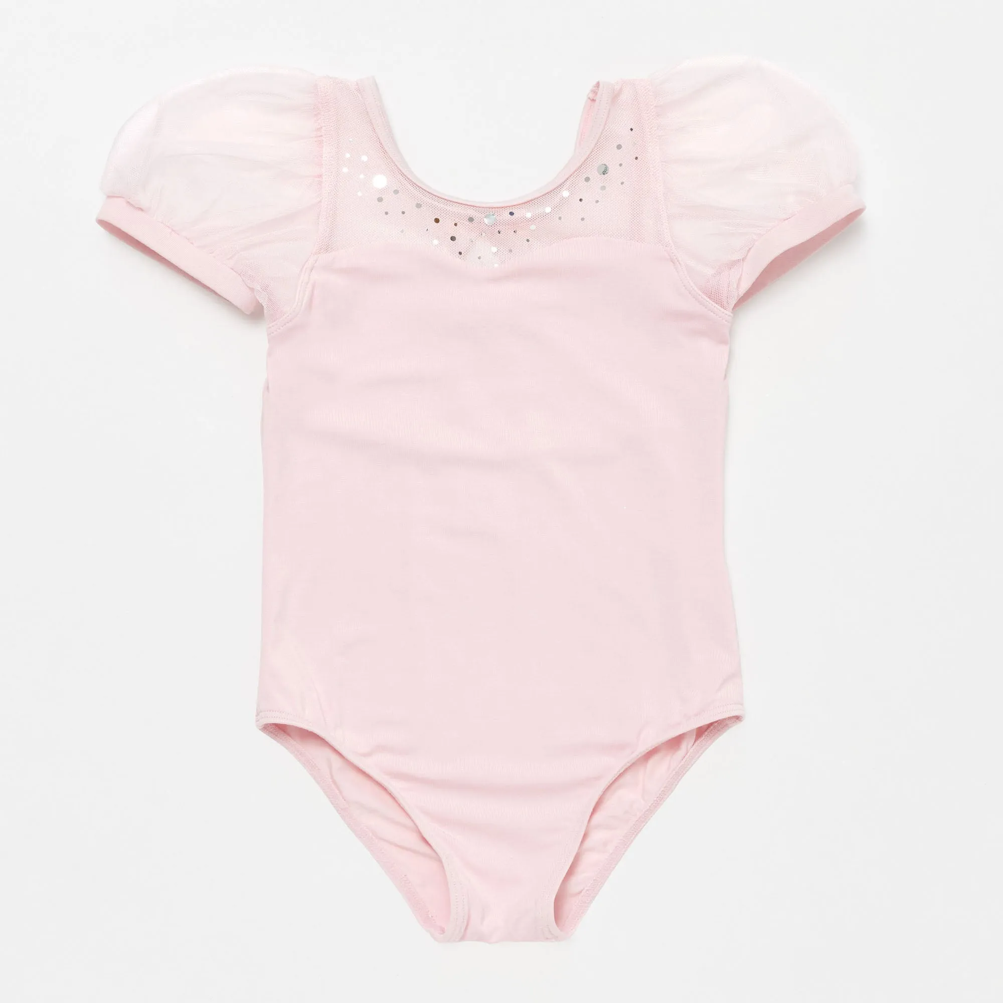 Audrey: Puff Sleeve Leotard with Sequin Collar