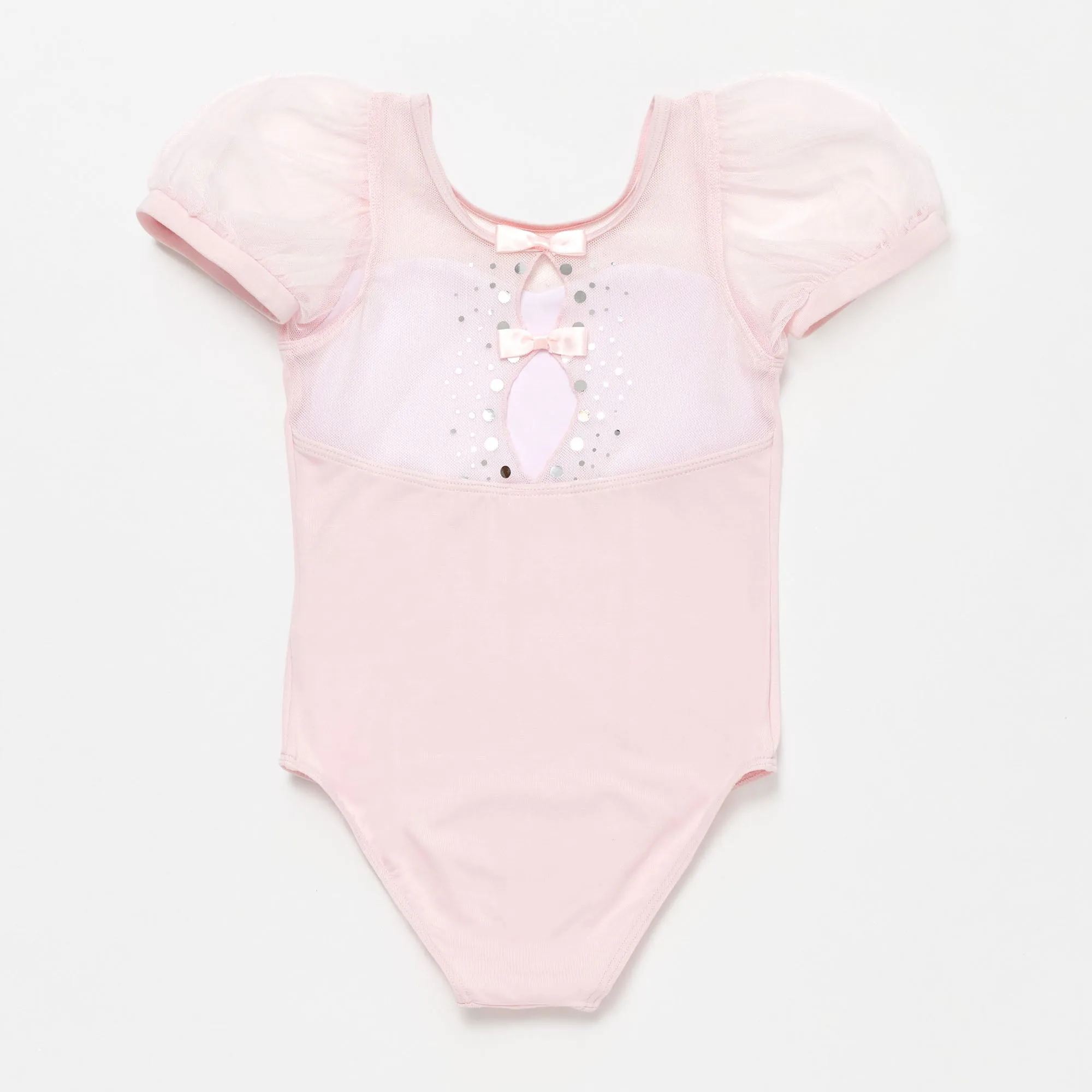 Audrey: Puff Sleeve Leotard with Sequin Collar
