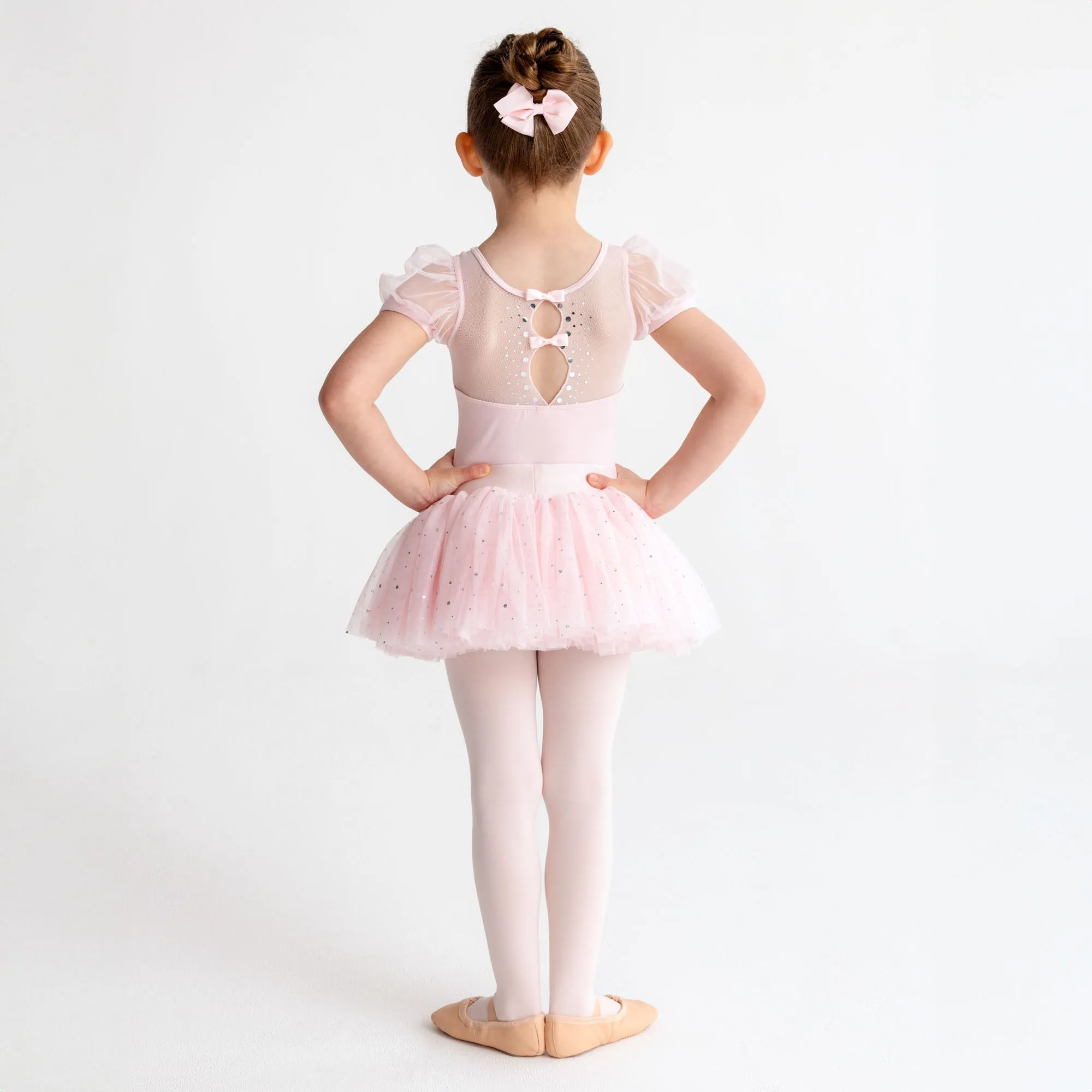 Audrey: Puff Sleeve Leotard with Sequin Collar