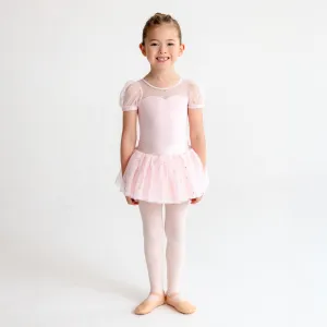 Audrey: Puff Sleeve Leotard with Sequin Collar