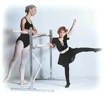 Ballet Barre, Free Standing Frame, WITH Adjustable Single or Double-Solid Wood Barres