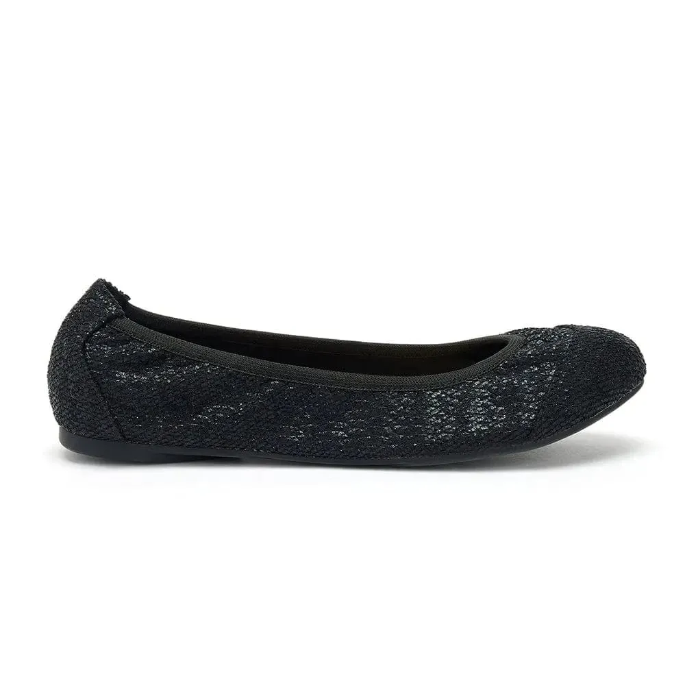 Barbican - Black Metallic Ballet Flat