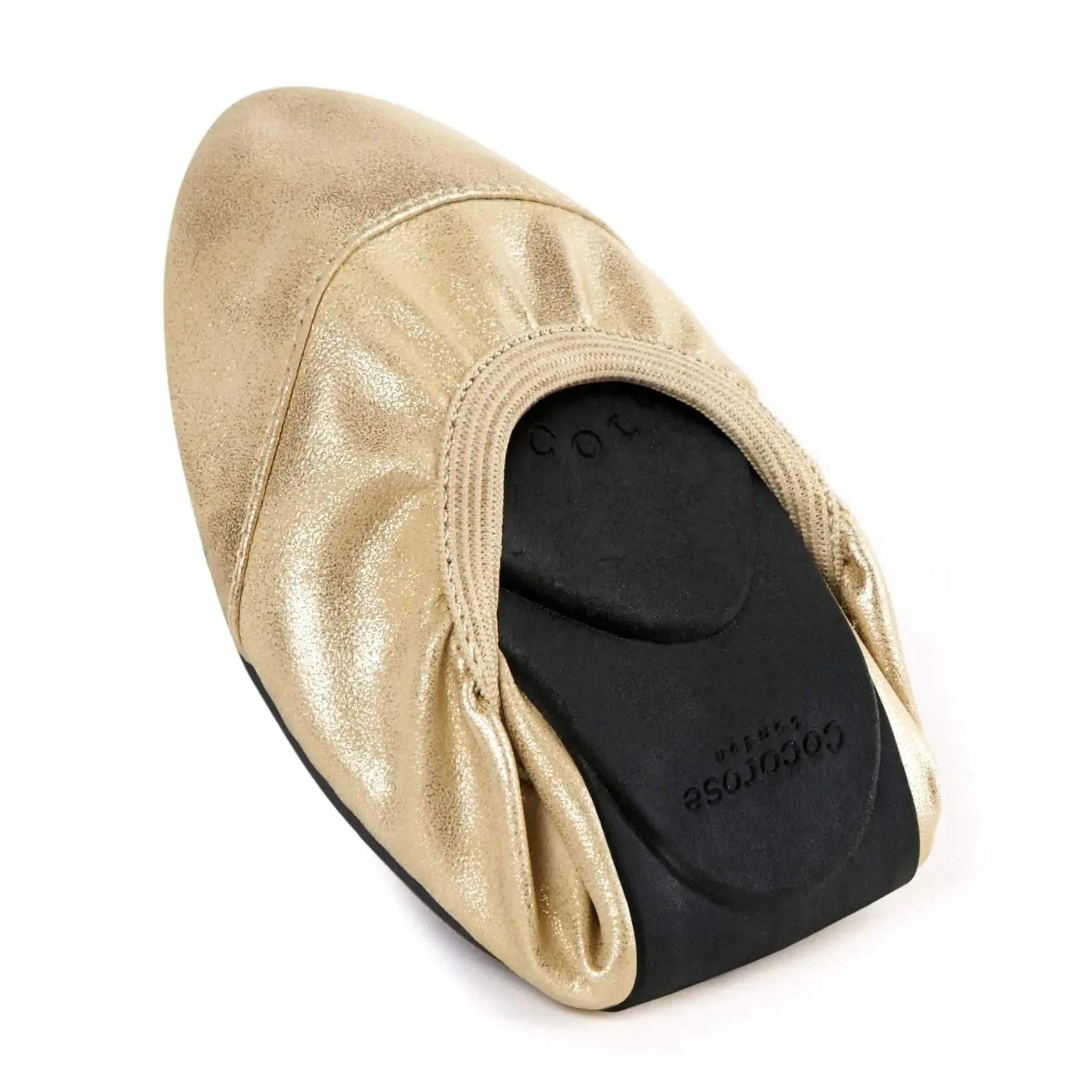 Barbican - Gold Fold Up Ballet Flats (EU36 & EU37)