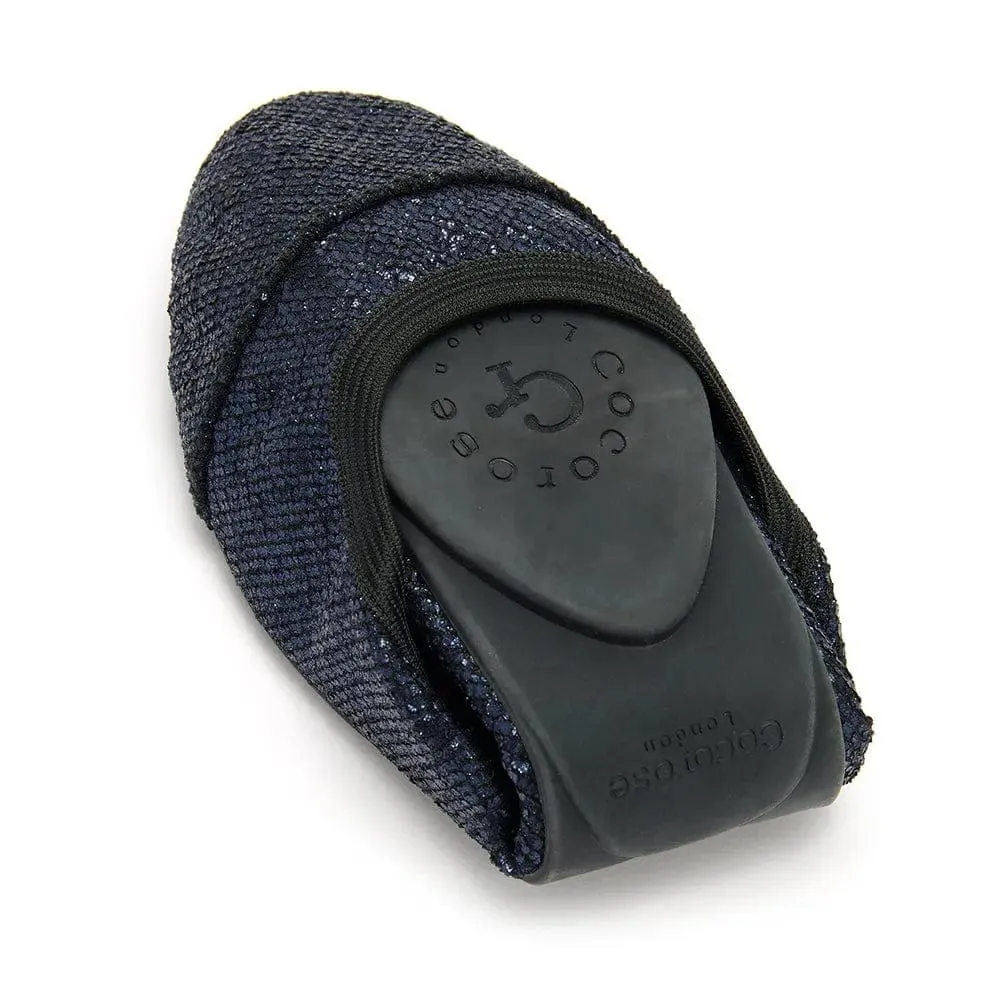 Barbican - Navy Fold Up Ballet Flats