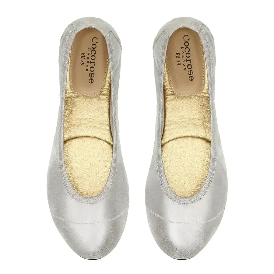 Barbican - Silver Ballet Flats