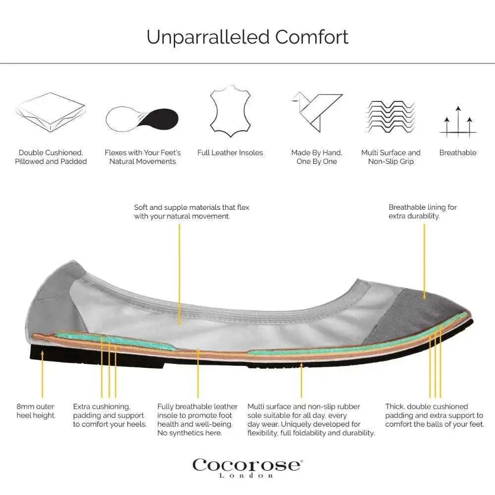 Barbican - Silver Ballet Flats