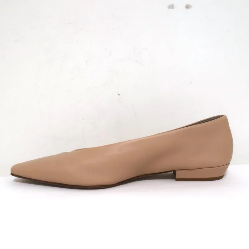 Bottega Veneta Almond Ballet Flats Cipria Beige Leather Size 38 Pointed Toe NEW