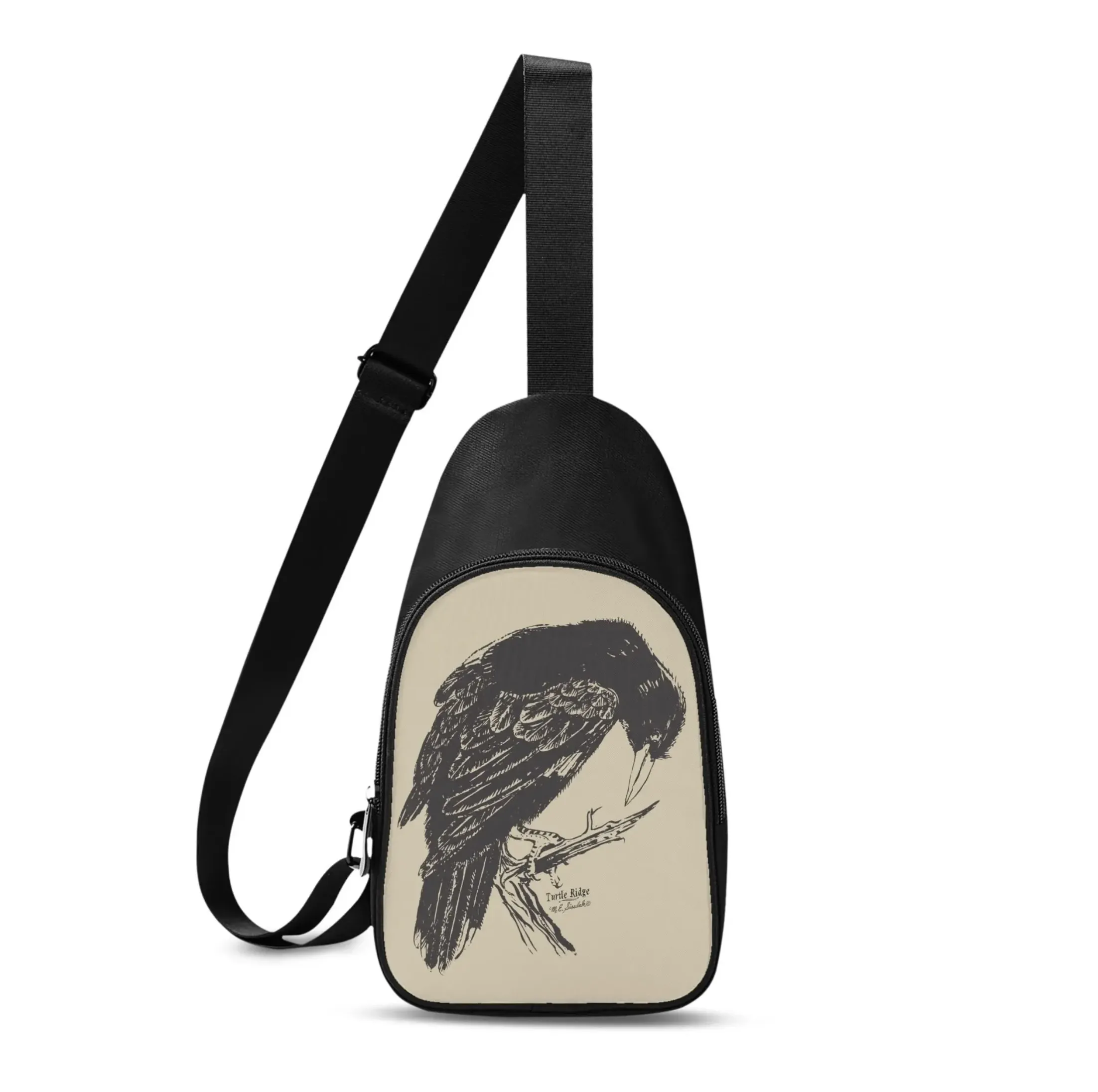 Canvas Chest Bag - Raven