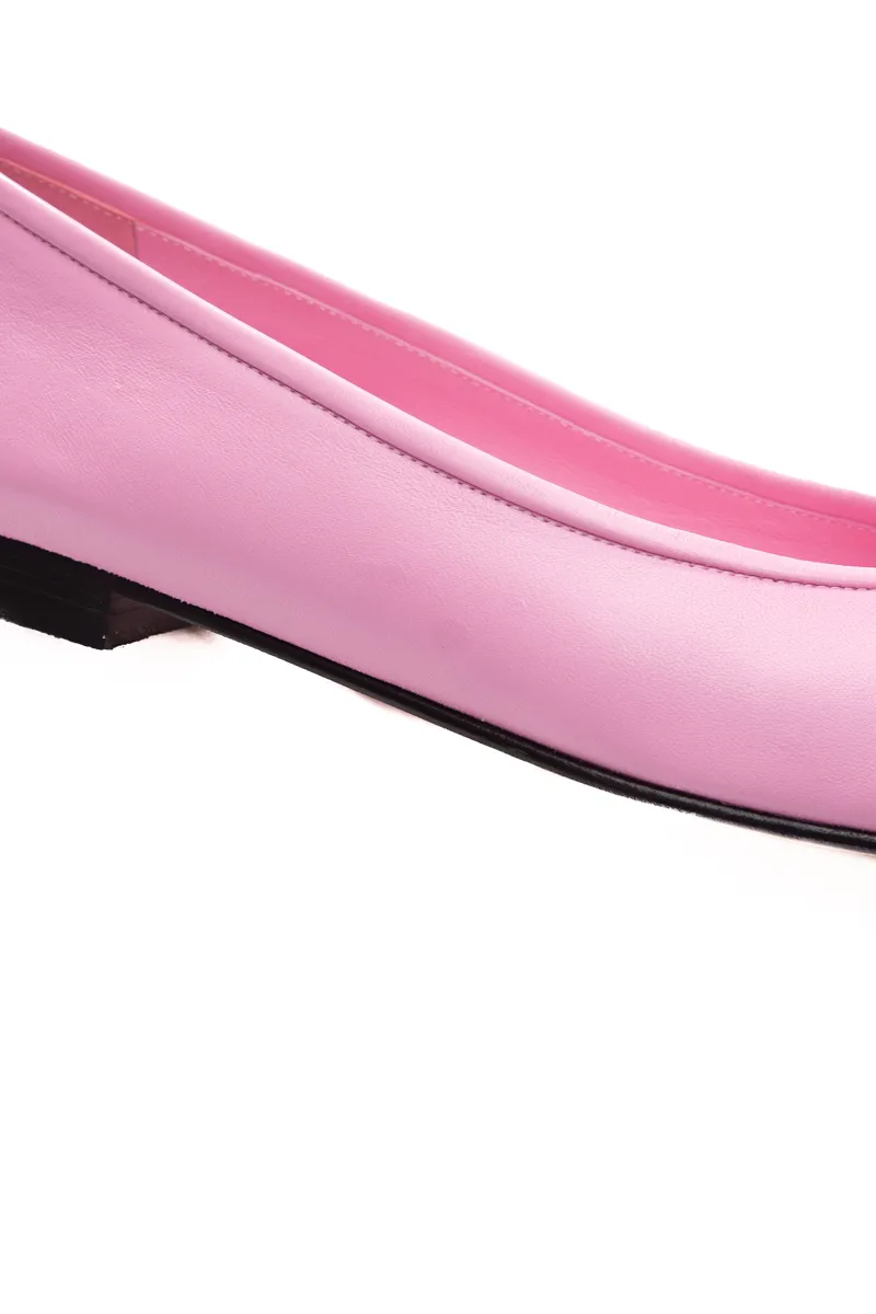 Cap Toe Bow Ballet Flats - Size 38.5