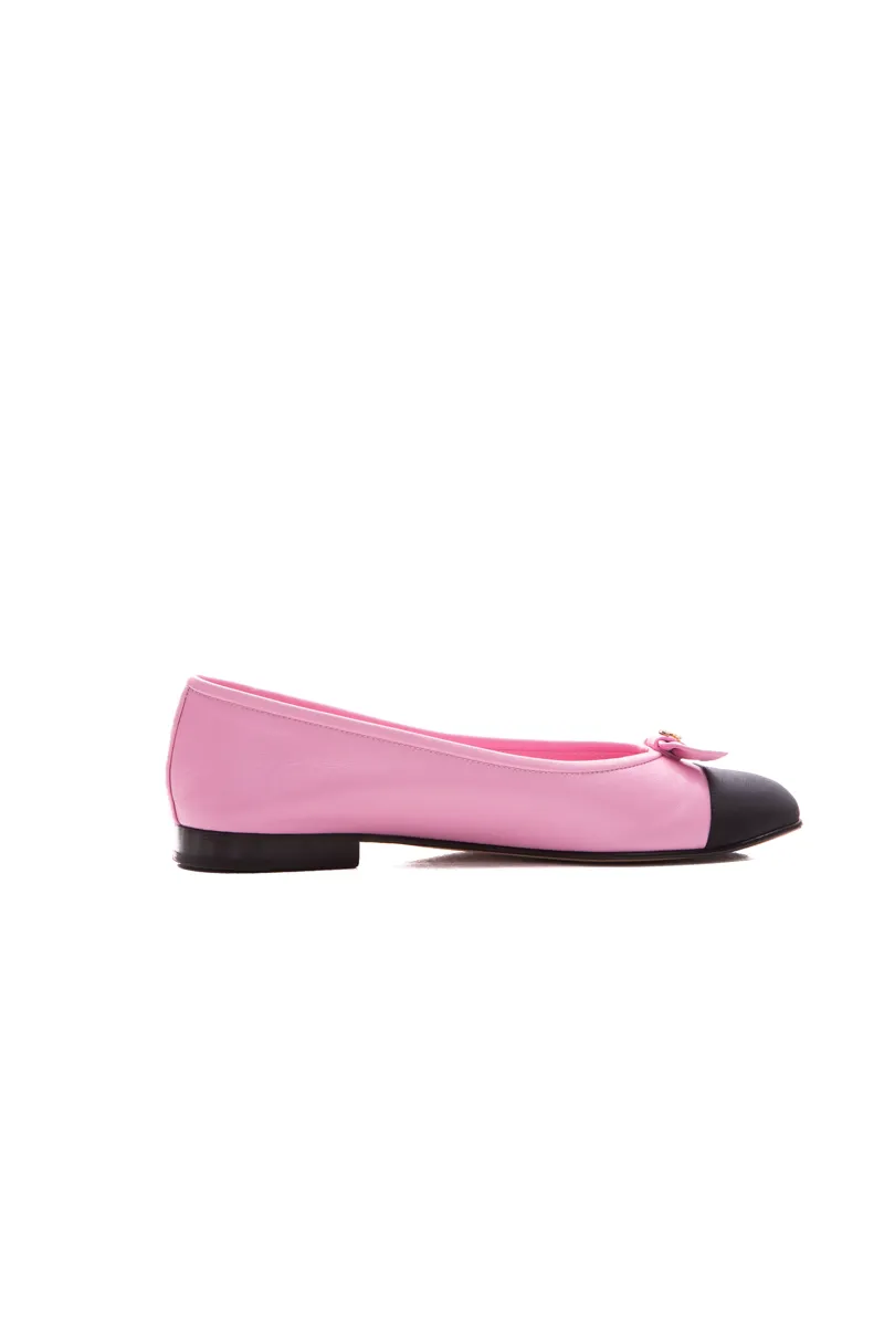 Cap Toe Bow Ballet Flats - Size 38.5