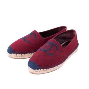 Chanel CC Canvas Espadrilles Flat