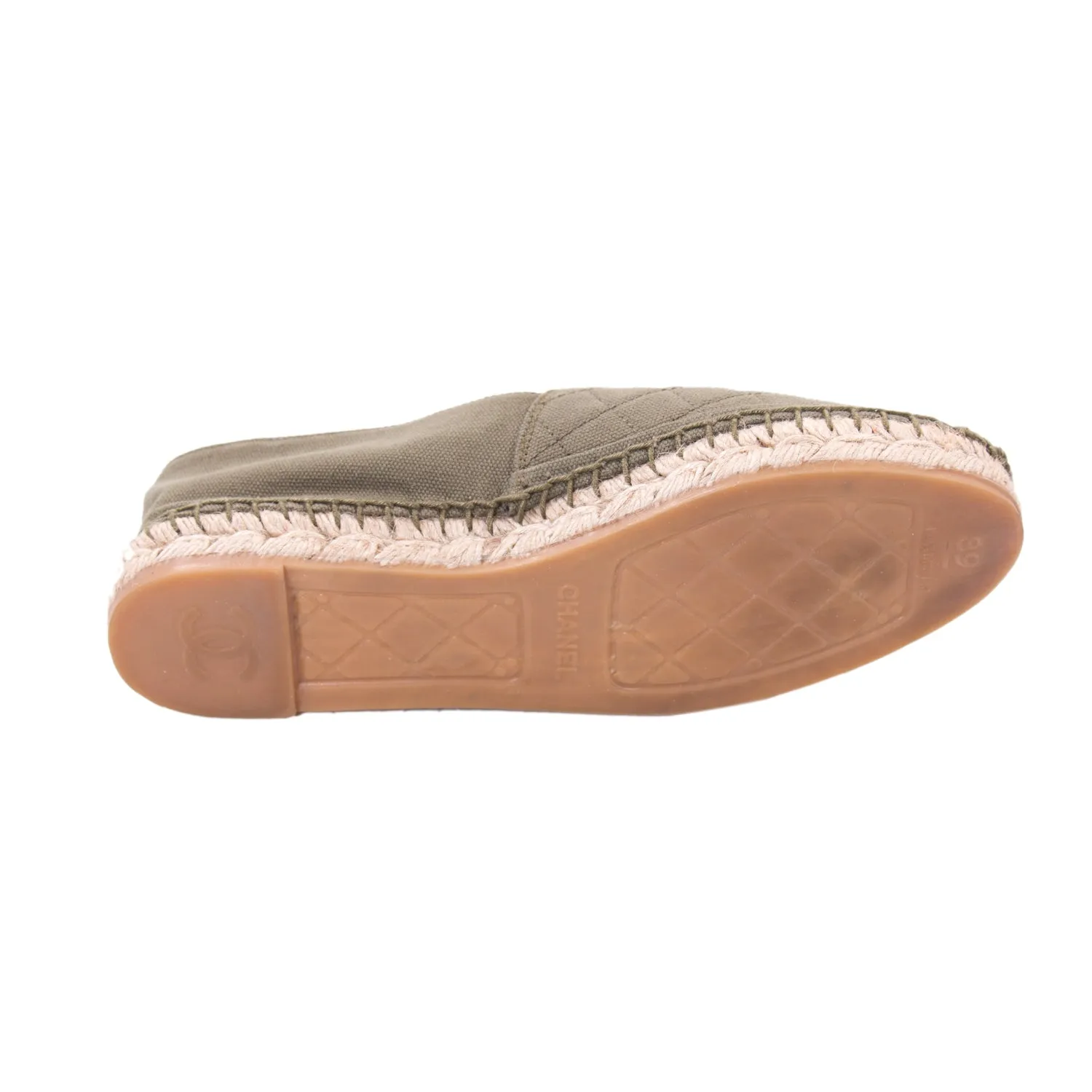 Chanel CC Canvas Espadrilles Flat