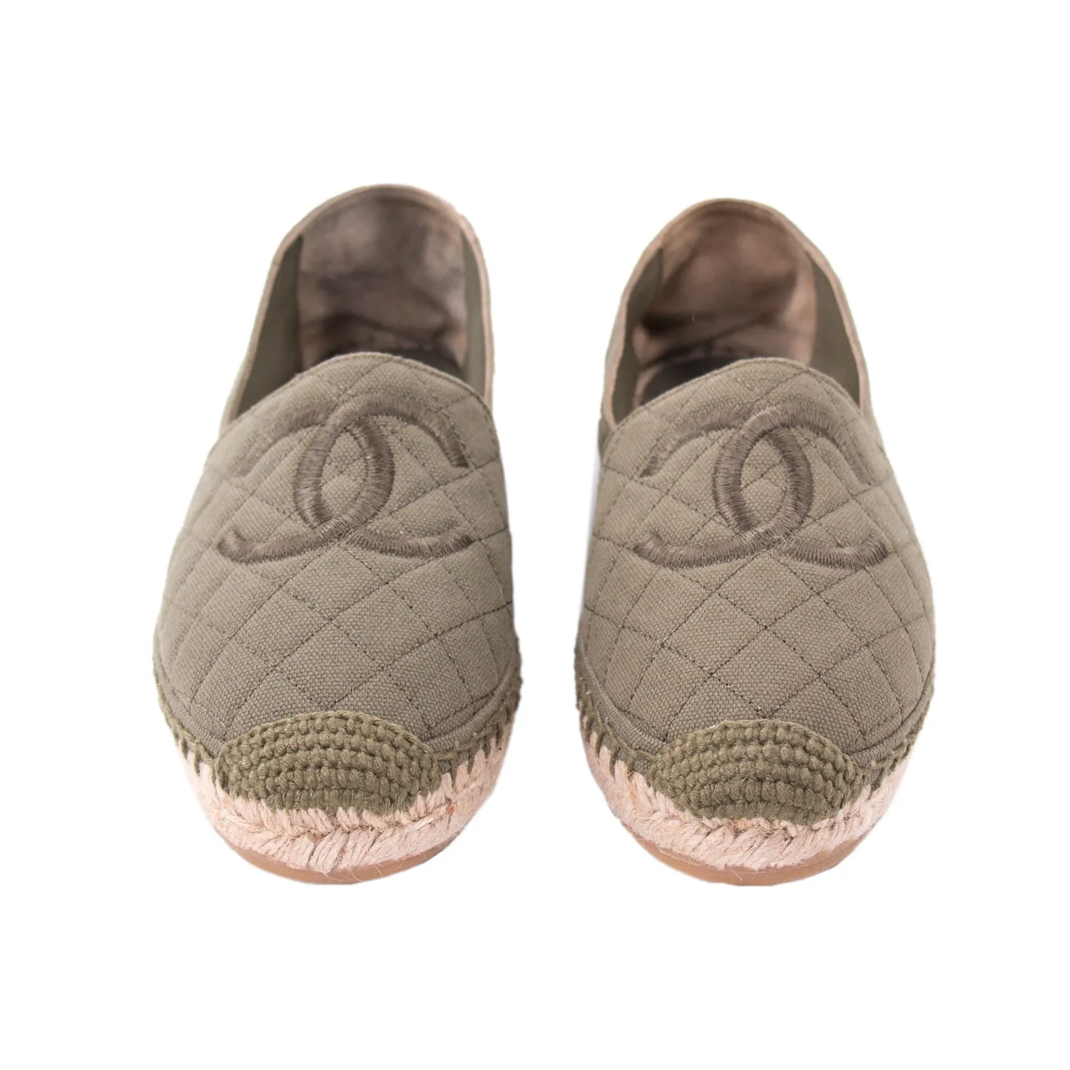 Chanel CC Canvas Espadrilles Flat