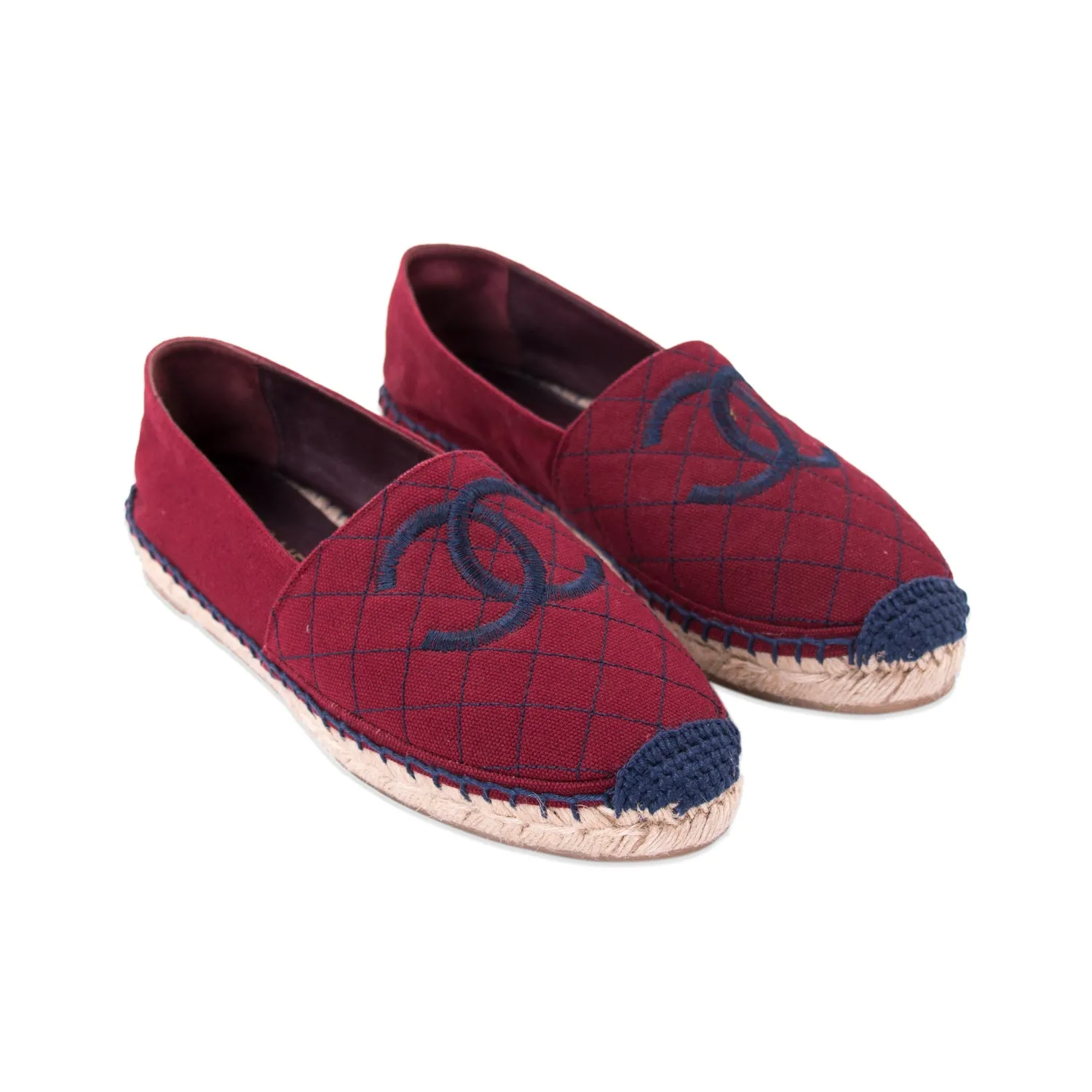 Chanel CC Canvas Espadrilles Flat