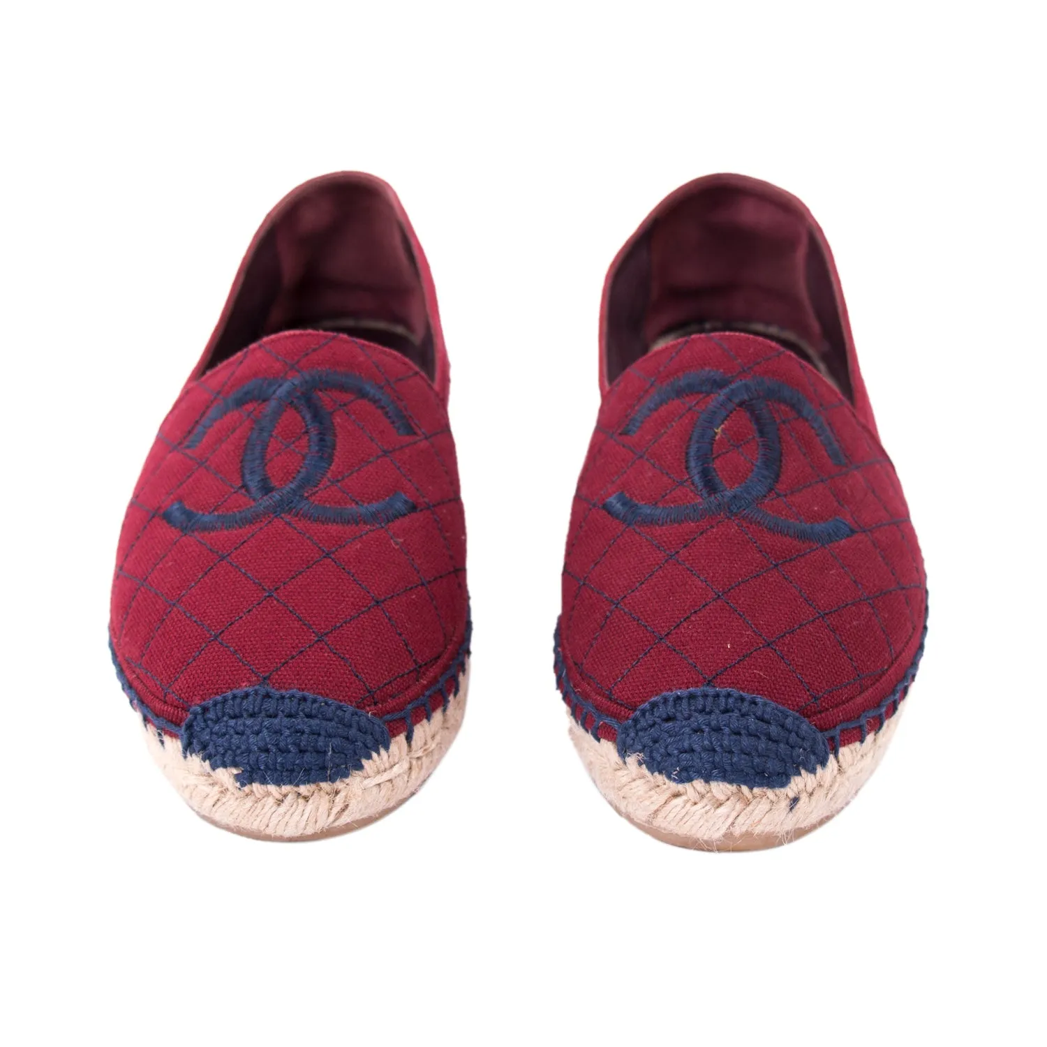 Chanel CC Canvas Espadrilles Flat