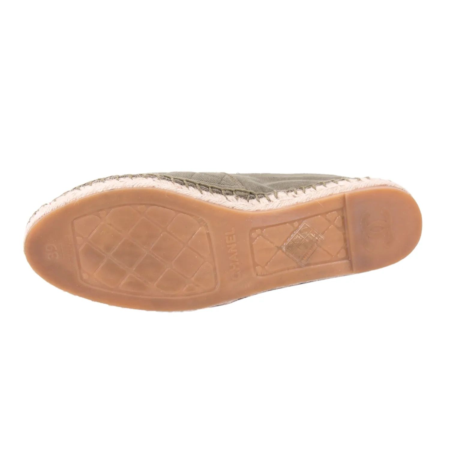 Chanel CC Canvas Espadrilles Flat