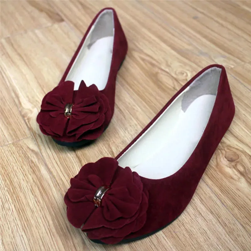 comemore Women Ballet Flats 2021 Spring Autumn Women Fashion Ballerina Flat Shoes Ladies Sweet Flower Footwear Sapatos Feminino