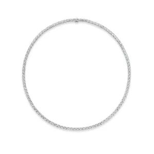 David Weisz 18k White Gold Diamond Tennis Necklace - 4.83 ctw