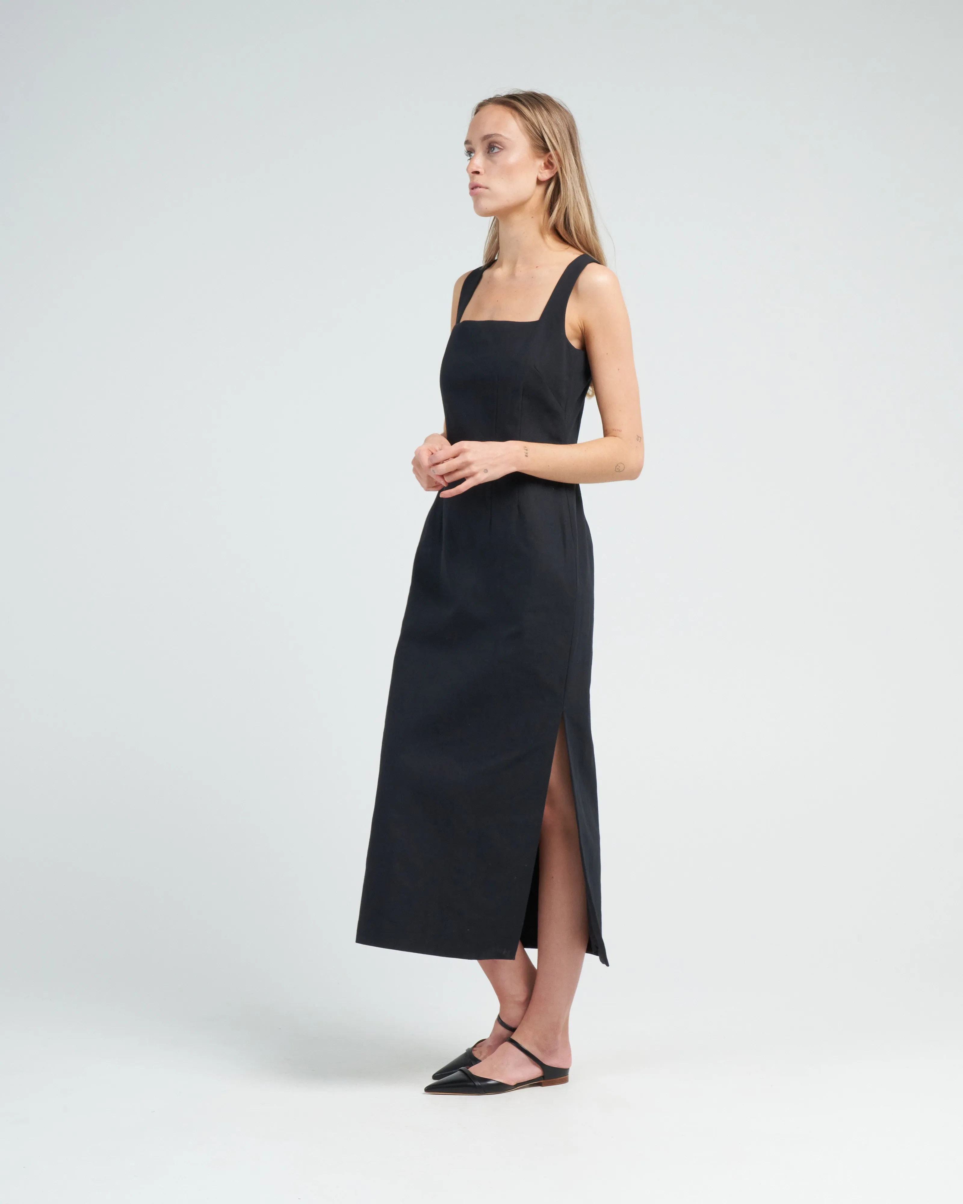 daxy long dress - black