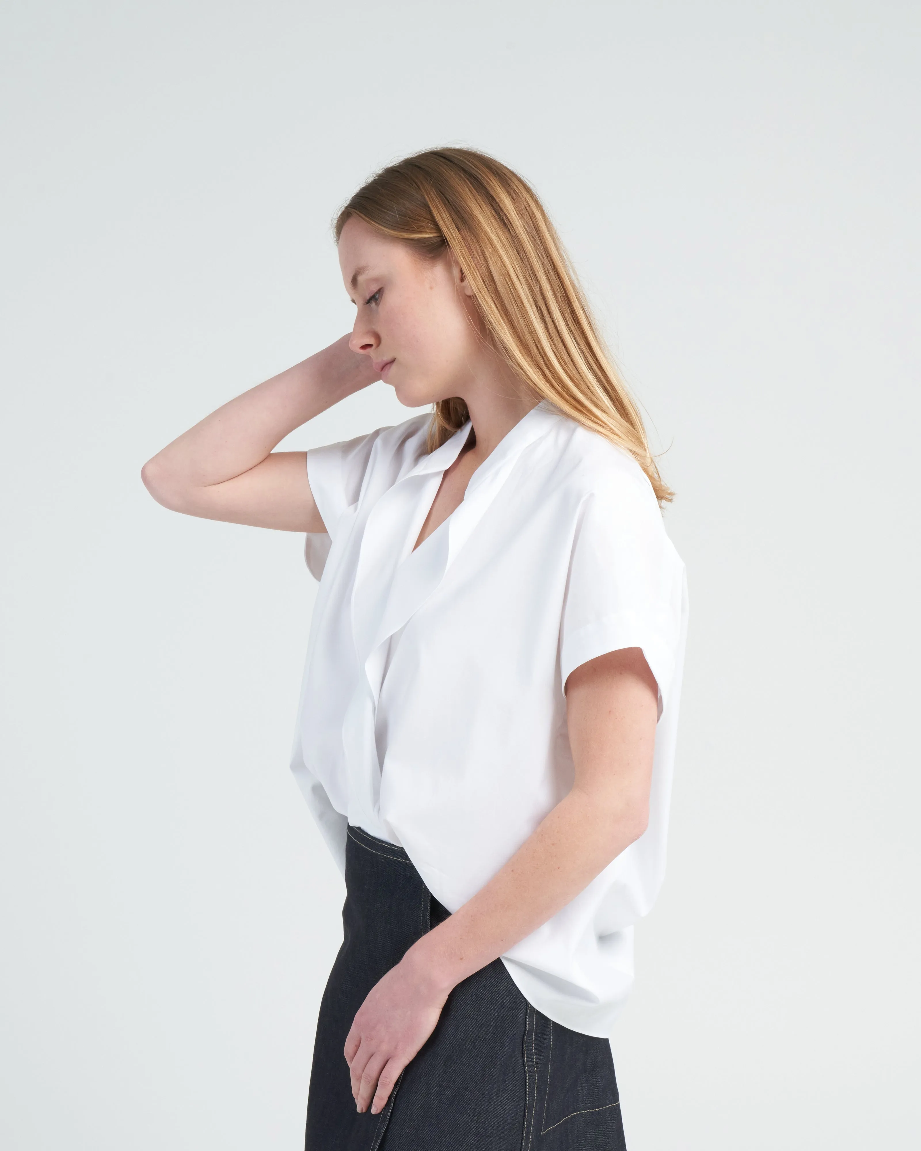 fin gaban shirt - white pepper