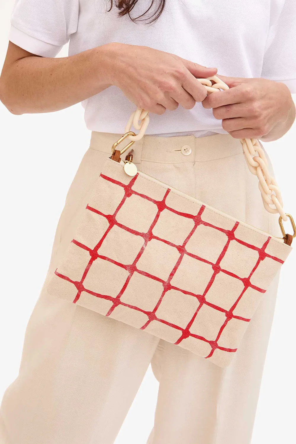 Flat Clutch w/ Tabs Poppy