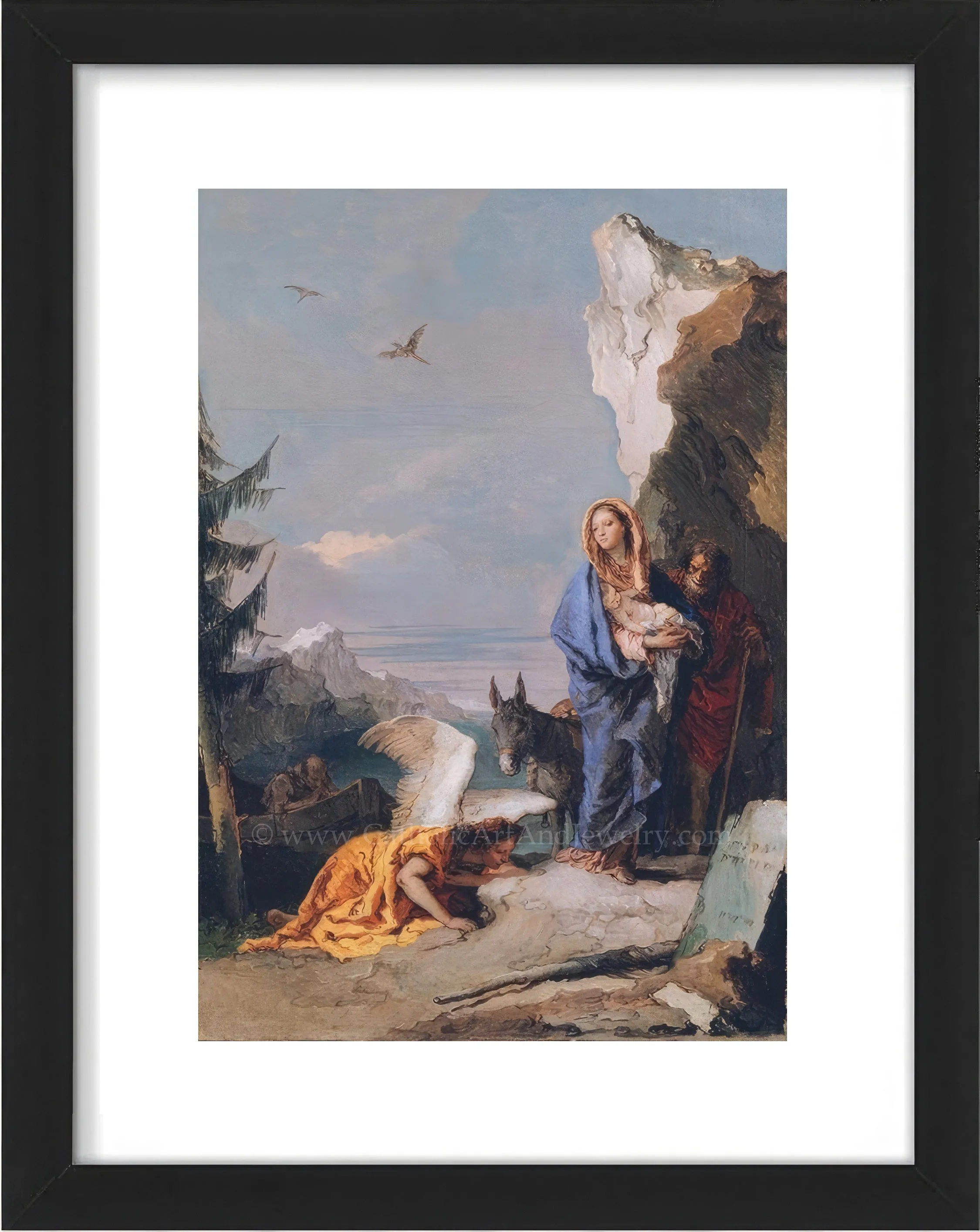 Flight into Egypt – Giovanni Battista – Catholic Art Print – Archival Quality