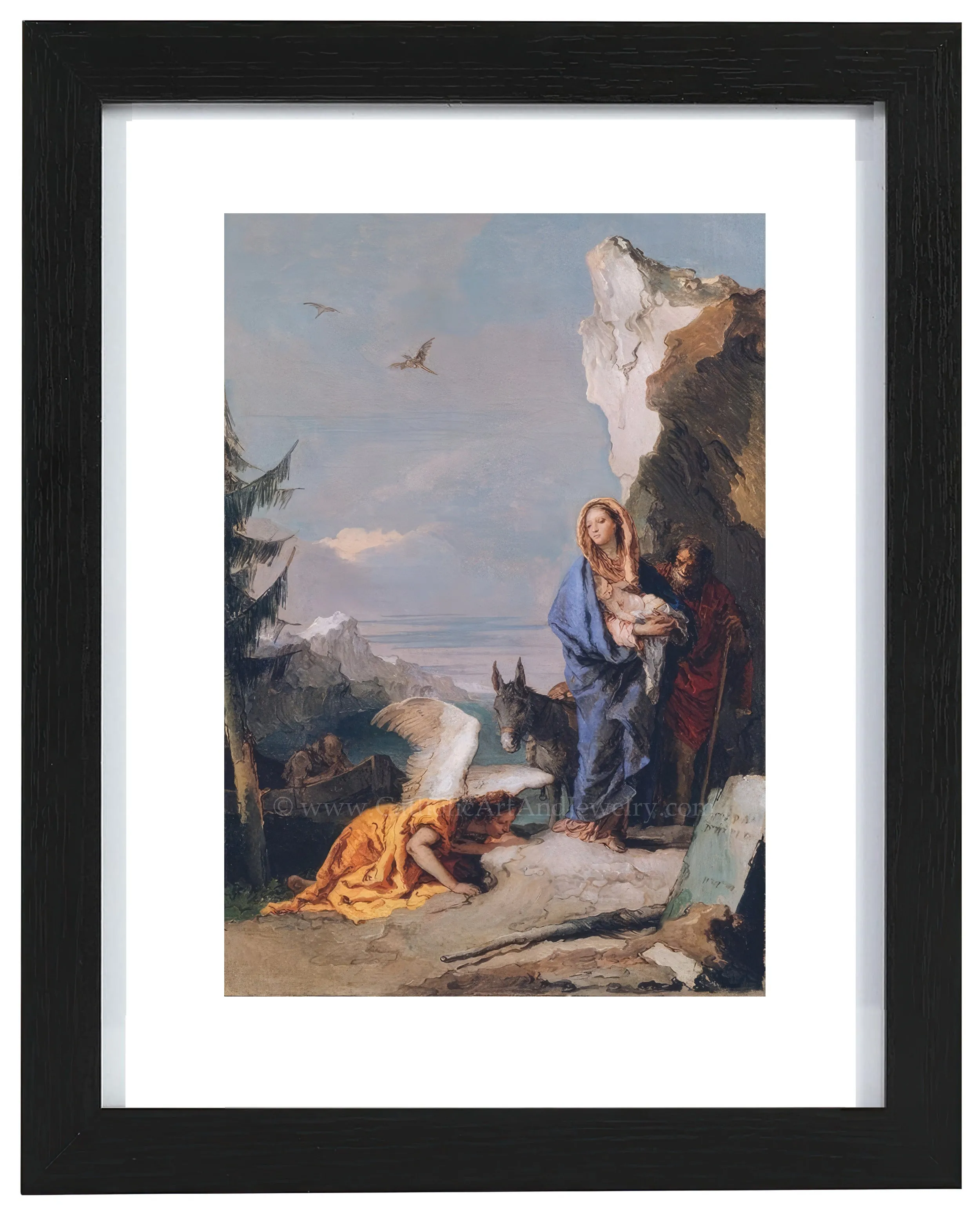 Flight into Egypt – Giovanni Battista – Catholic Art Print – Archival Quality