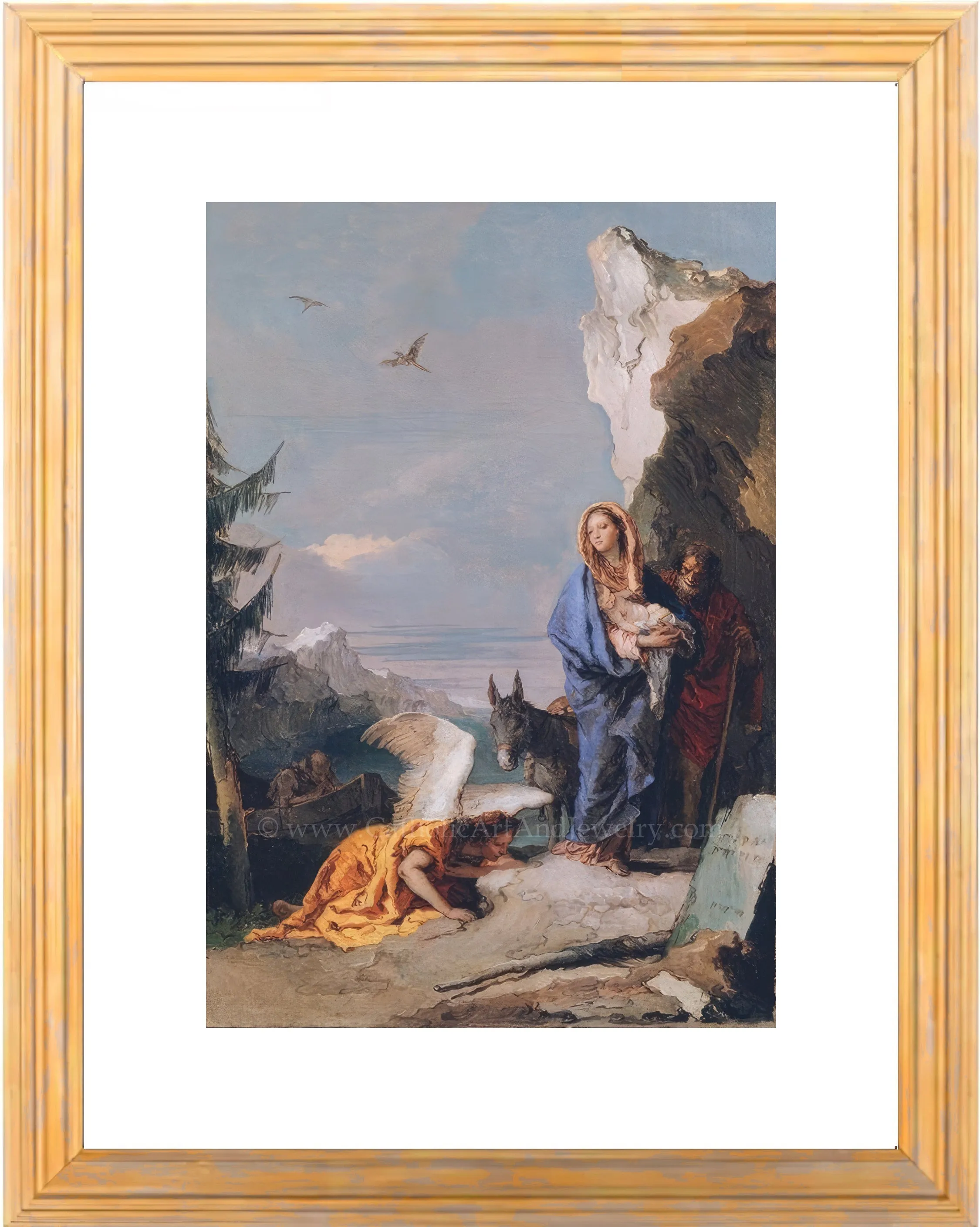 Flight into Egypt – Giovanni Battista – Catholic Art Print – Archival Quality