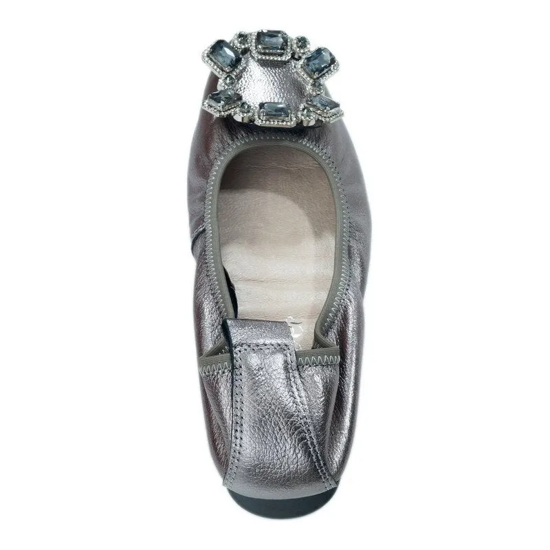 Genuine Leather Soft Womens Ballerina Flat Shoes