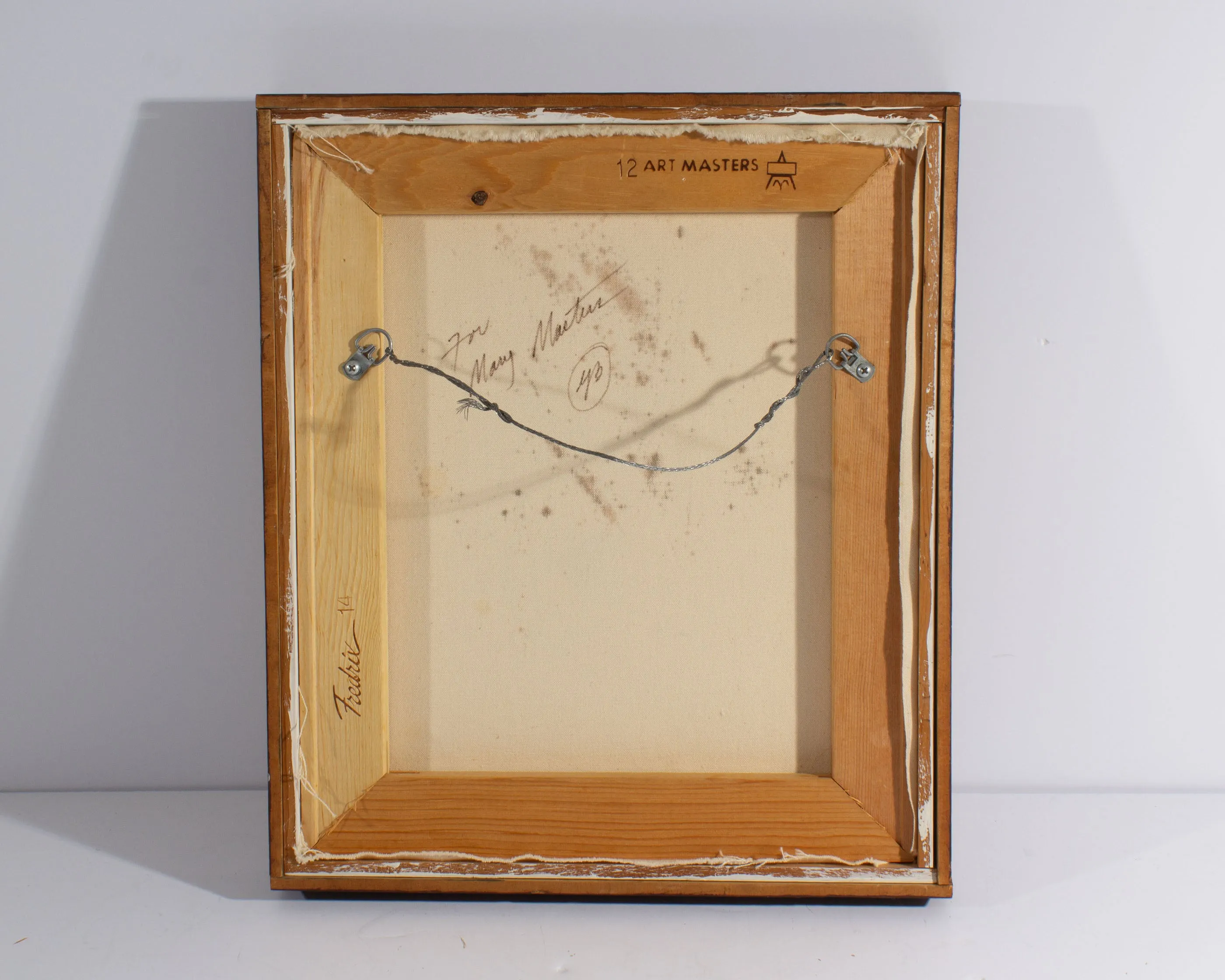 Gerald G. Boyce Signed Mixed Media on Canvas Painting and Gold Leaf Collage