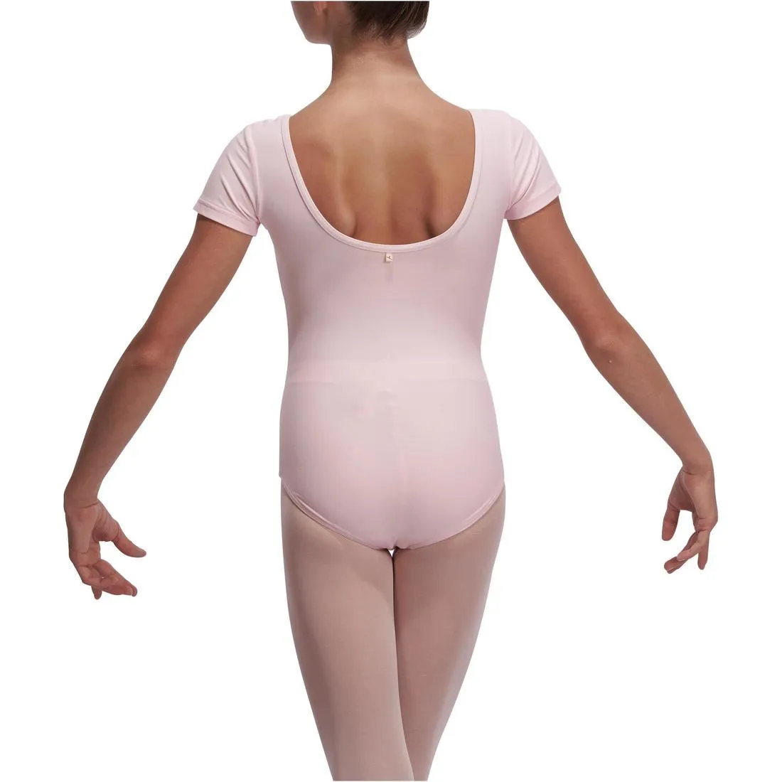 Girls' Short-Sleeved Ballet Leotard - Black