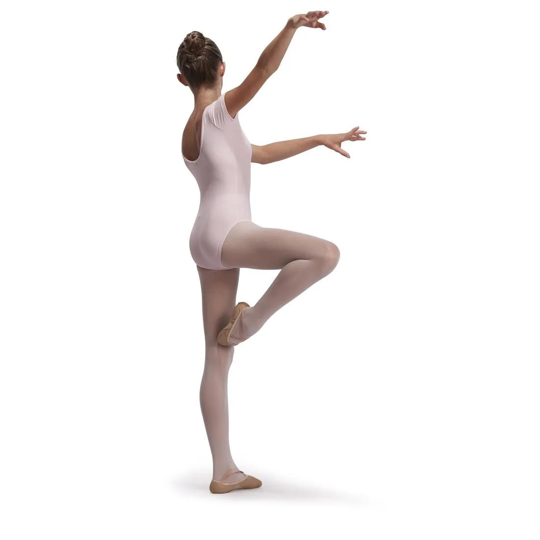Girls' Short-Sleeved Ballet Leotard - Black