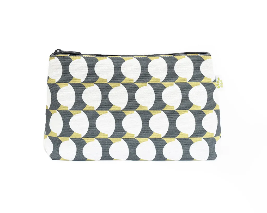 Hercule Zipper Pouch – Moss Green (10" x 6" x 3")