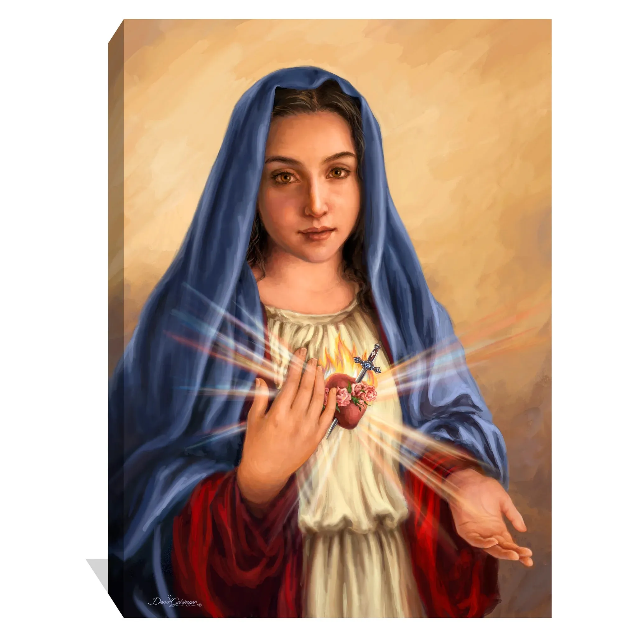 Immaculate Heart of Mary Canvas Wall Art 18 x 24"