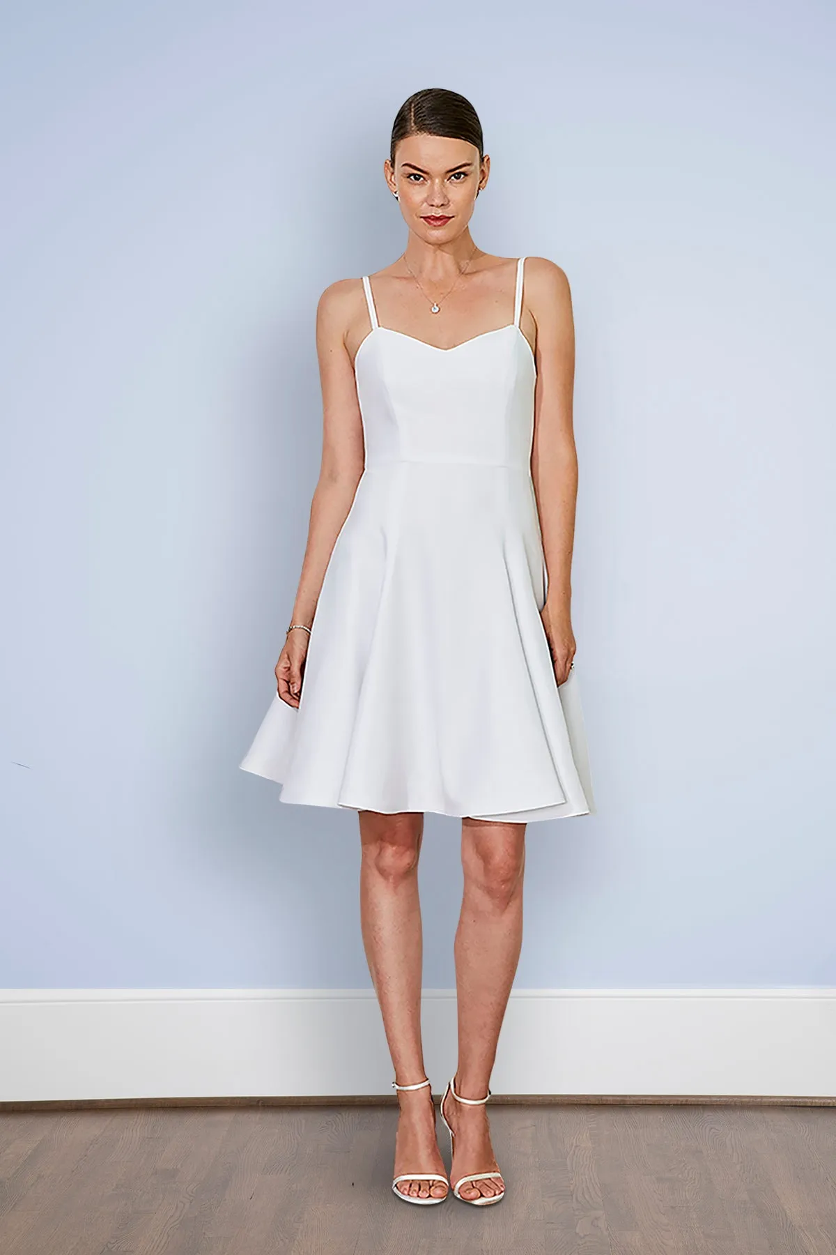 Isabella Backless Short White City Hall And Courthouse Wedding Dress