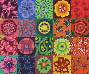 Jane Tattersfield:JTS-03-18 (Crazy Patchwork on 18 mesh)