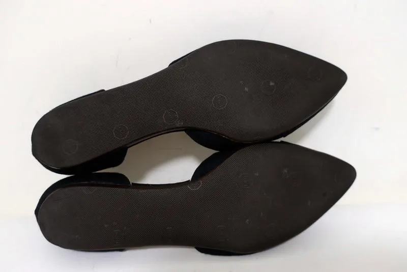 Jenni Kayne D'Orsay Flats Black Canvas Size 37