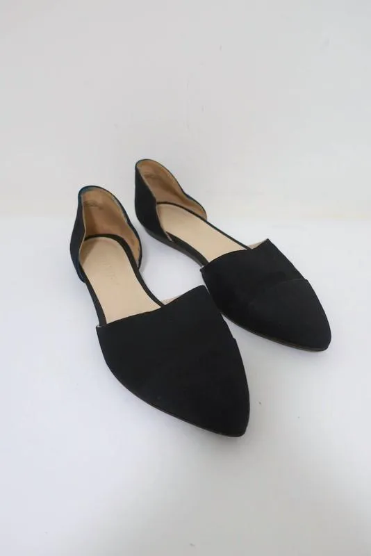 Jenni Kayne D'Orsay Flats Black Canvas Size 37