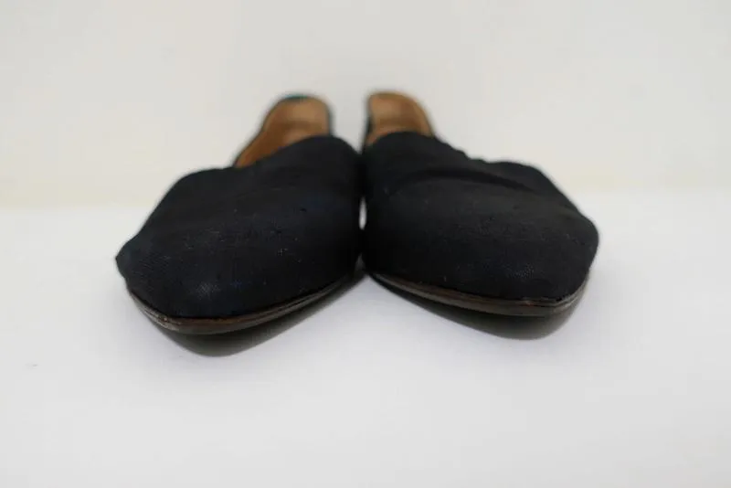 Jenni Kayne D'Orsay Flats Black Canvas Size 37